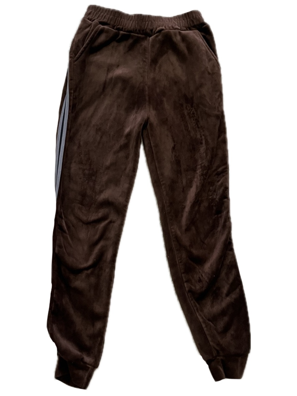Brown Velour Jogger Pants - Casual Comfort